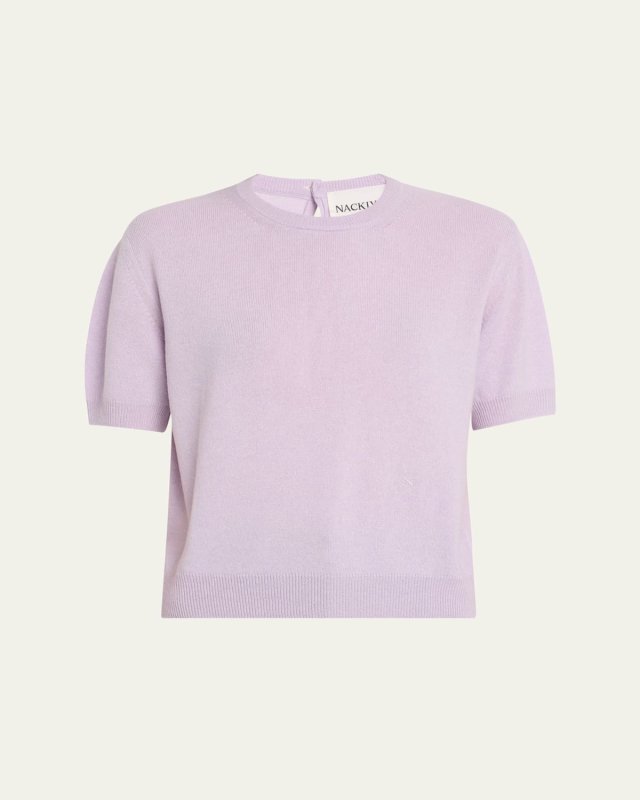 Classic Short-Sleeve Cashmere Sweat